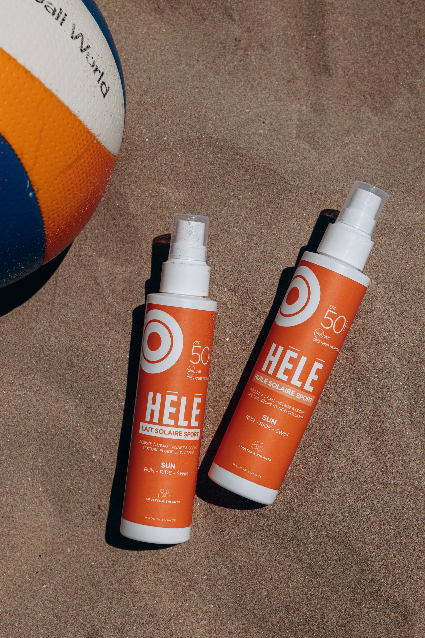 Lait solaire sport SPF50+ texture fluide invisible — visage & corps