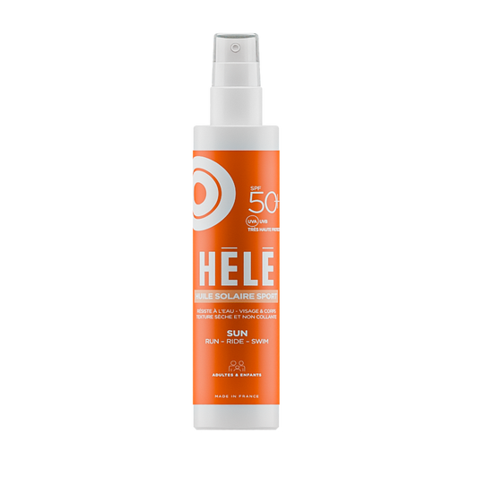 Huile solaire sport SPF50+ texture sèche — visage & corps