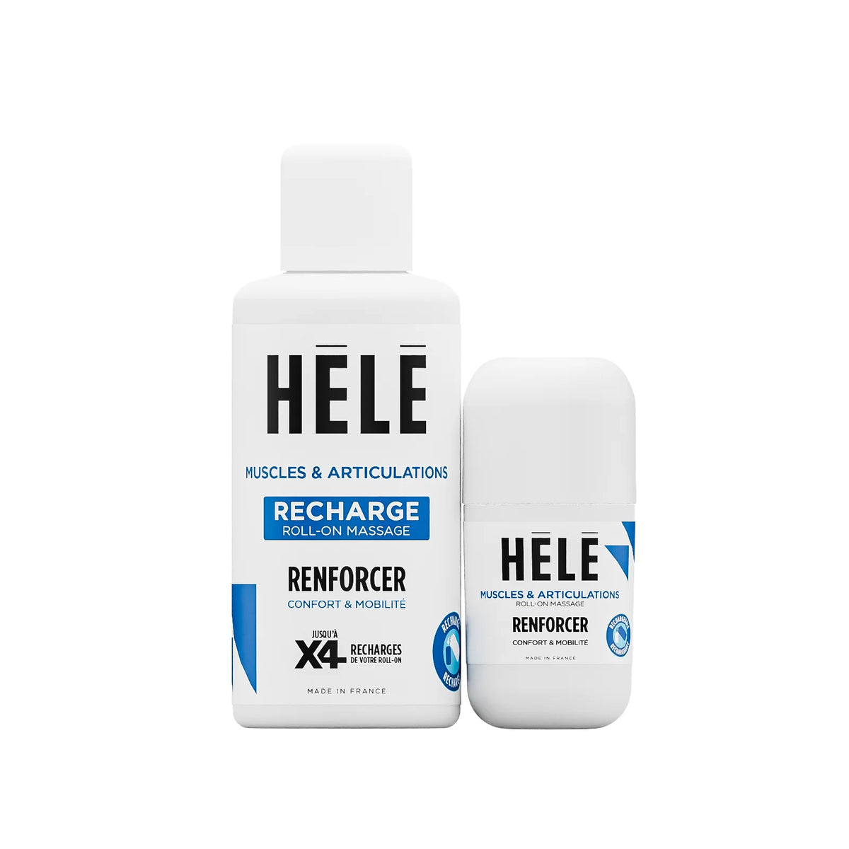 Pack roll-on 45 ml et recharge 200 ml muscles et articulations Renforcer HELE Sport