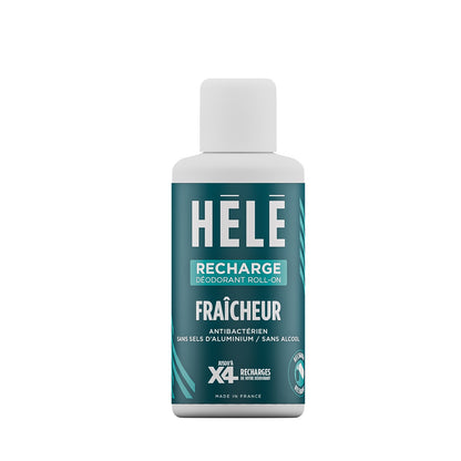 Recharge 200 ml pour déodorant roll-on Fraîcheur HELE Sport, jusqu’à 4 recharges du roll-on